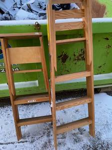 2 Wood Step Ladders