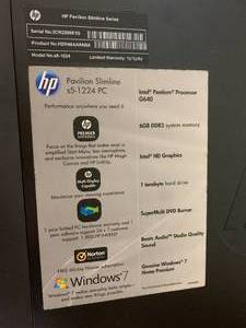 Pavilion Slimline Computer - s5-1224 PC