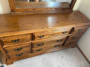 Oak Dresser with Mirror