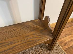 Oak Sofa Table with Shelf