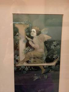 Velour Ottoman and LOVE Picture