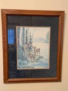 Deer Watercolor Prints signed DSmith