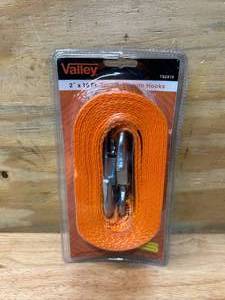 lot 40 image: VALLEY 2 X 16 FT. Tow Strap With Hooks