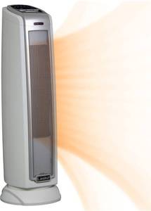 lot 12 image: Lasko Oscillating Ceramic Tower Space Heater for Home with Overheat Protection, Timer, 22.5 Inches, Silver, 1500W, 5775, 7.5L x 7.1W x 22.75H
