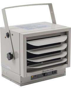 lot 51 image: Comfort Zone CZ220 5000-Watt, 240v Hard Wired Fan-Forced Ceiling Mount Heater with Dual Knob Controls and Safety Overheat Protection, ETL Compliant, Grey