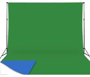 lot 56 image: ISSUNTEX 5X7 ft Background Muslin Backdrop, Photo Studio, Collapsible High Density Screen for Video Photography and Television-BlueGreen