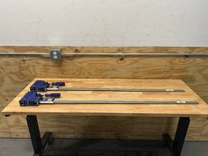 lot 59 image: IRWIN Tools Lot of 2- Record Parallel Jaw Box Clamps, 48-inch