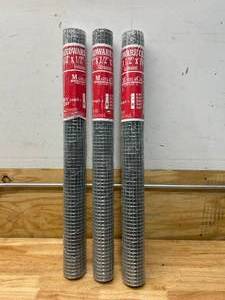 lot 93 image: MAZEL & CO. Lot of 3 Rolls of- Hardware Cloth