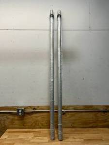 lot 110 image: Urquid Linen Lot of 2- (8-14 FT Tall Adjustable Upright Pipes for Event Decoration, Backdrops, Photobooths, Tradeshow