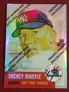 lot 10 image: 1996 Topps Mickey Mantle Refractor With Coating
