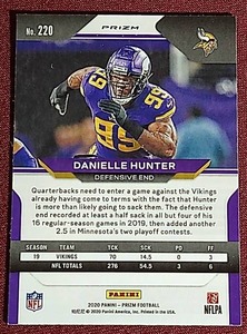 lot 25 image: 2020 Prizm Danielle Hunter Card - Snakeskin