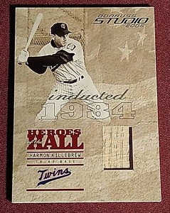 lot 28 image: 2005 Donruss Studio Harmon Killebrew Game-Used Bat Card - #d150