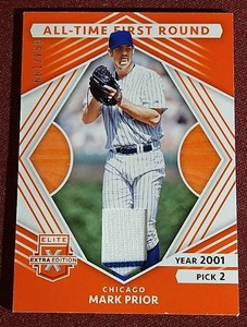 lot 48 image: 2022 Panini Elite Mark Prior Game-Used Jersey Card - #d199