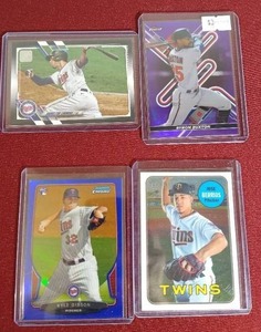 lot 84 image: (4) Numbered Minnesota Twins Cards