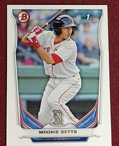 lot 86 image: 2014 Bowman Mookie Betts - 1st Bowman Card