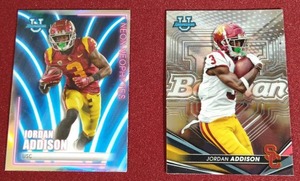 lot 95 image: (2) 2022 Jordan Addison Rookie Cards