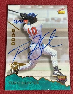 lot 96 image: 1995 Signature Rookies Torii Hunter Autograph Card - #d5000