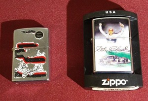lot 153 image: (2) Dale Earnhardt Zippo Lighters - One New