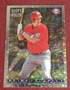lot 157 image: 1995 Bowman Scott Rolen Foil Rookie Card