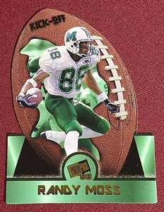 lot 160 image: 1998 Press Proof Randy Moss Die-Cut Rookie Card