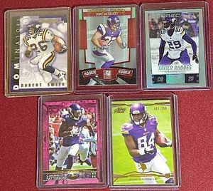 lot 163 image: (5) Numbered Minnesota Vikings Cards