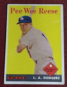 lot 164 image: 1958 Topps Pee Wee Reese Card