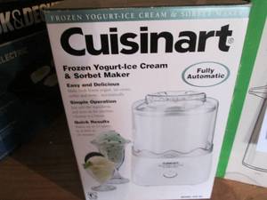 lot 117 image: Cuisinart Frozen Yogurt, Ice cream & Sorbet maker in original box