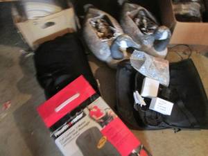 lot 127 image: Goose planters, heated seat cushions and other assorted household supplies