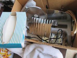 lot 166 image: Rival electric food slicer with original box