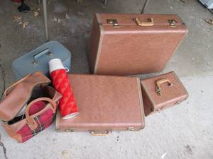 lot 192 image: Collection of Vintage travel cases and luggage