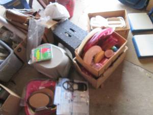 lot 198 image: Large assortment of vintage supplies, step stools and more
