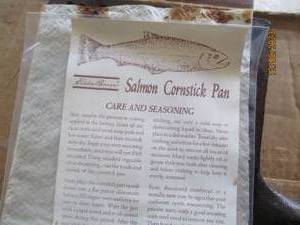 lot 124 image: Eddie Bauer Cady iron Salmon Cornstick pan with original box and paperwork
