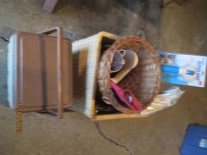 lot 167 image: Wicker Rattan Baskets, super grip medical suction cup safety handles and more