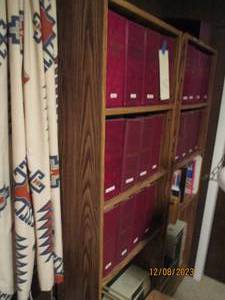 lot 257 image: Set of (2) 4-tier wood look bookcases (does not include books)