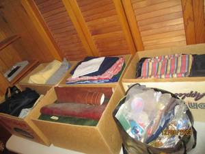 lot 8 image: Large assortment of style and type fabrics qnd material