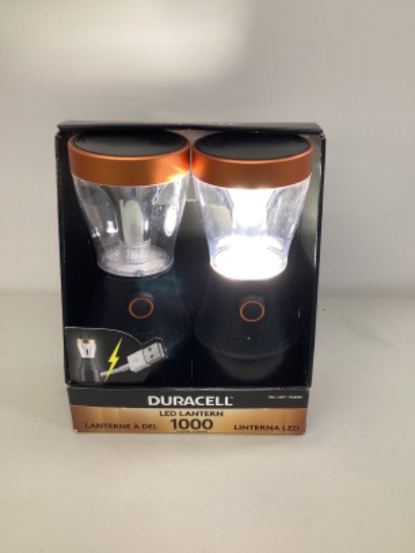 Duracell 2-Pack 1000 Lumens LED Lantern with USB Port/Battery Powered -  Open Box