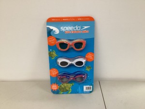 lot 59 image: New Kids 3 Pack of Speedo Junior Age 3-8 Swimming Goggles