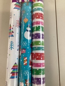 lot 31 image: Kirkland Signature Christmas Gift Wrap Wrapping Paper Double Sided 3 Rolls. new