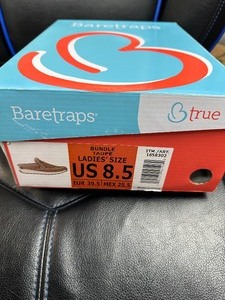 lot 76 image: New in Box BareTraps Gemma Faux Fur Lined Clog  Slipper Flats Woman Size 8.5- Taupe