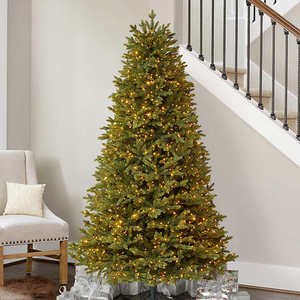 lot 1 image: New In Box 6.5 ft Pre-Lit Aspen Artificial Christmas Tree with 1,500 Color-Changing Radiant Micro LED Lights
