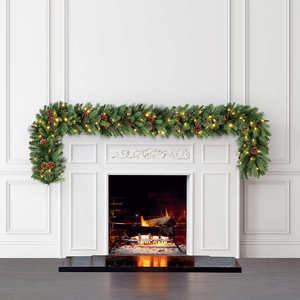 lot 46 image: New 9 PRE LIT COLOR CHANGING LED GREENERY GARLAND 1487661 - 1 of 2