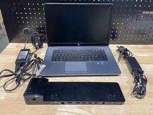 lot 32 image: HP Elitebook 850 G1 Laptop and Docking Station