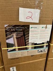 Lot of 6 Ply Gem 12 in. x 47 in. Polypropylene 3-Board Open Board and Batten Shutters Pair in Black