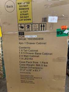 Husky 4-Piece Heavy Duty Welded Steel Garage Storage System in Black (92 in. W x 81 in. H x 24 in. D)