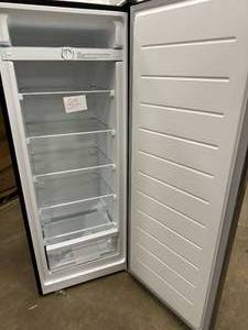 Vissani 7 cu. ft. Convertible Upright FreezerRefrigerator in Stainless Steel Garage Ready Dent bottom side see pictures