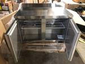 Koolmore 12 cu. ft. Commercial Upright Freezer 2-Door Undercounter with Worktop in Stainless Steel Customer Returns See Pictures