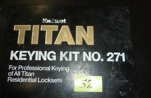 lot 52 image: Titan Keying kit #271