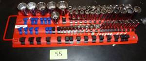 lot 55 image: Large lot of Metric sockets on organizer