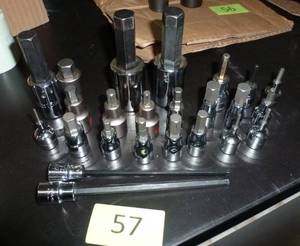 lot 57 image: Lot of Metric socketsbits