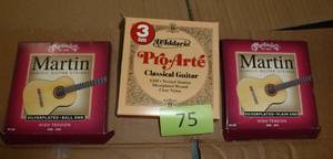 lot 75 image: 3 full boxes of classical guitar strings